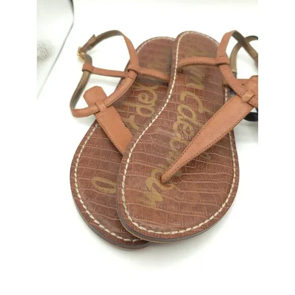 Sam Edelman Women's Leather Thong Sandals Set Of 3 - Black Brown & Gold - Picture 7 of 16